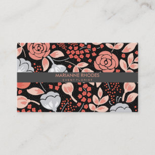 Floral Illustrations Event Florist Business Card