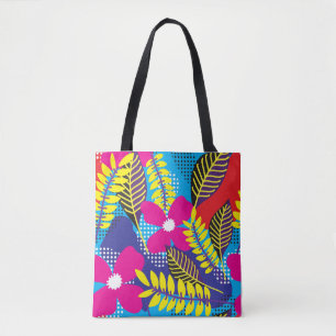 Floral illustrations tote bag