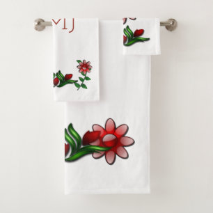Floral Impressions Art Deco Bath Towel Set