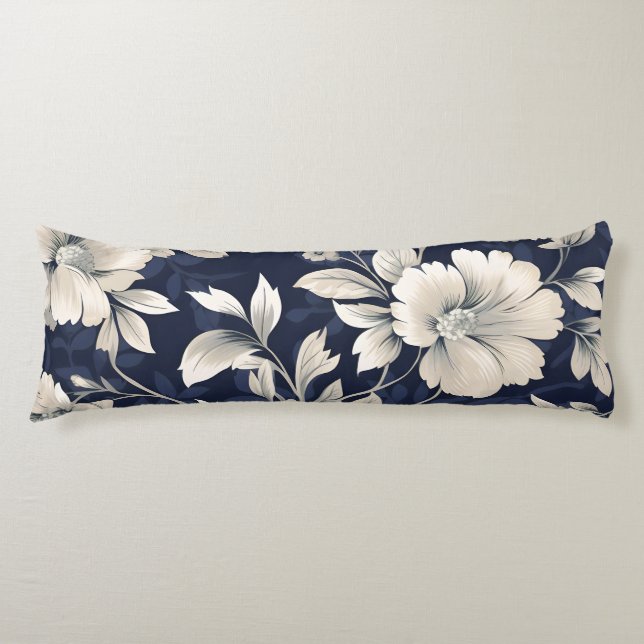 Floral in Blue Body Cushion (Front)