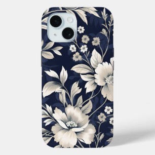 Floral in Blue iPhone 15 Case