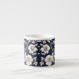 Floral in Blue Espresso Cup