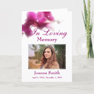 Floral In Loving Memory Photo Keepsake Card