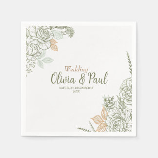 Floral in Trazors Napkin