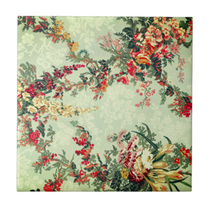 Floral Industrial arts of the 19th Century Ceramic Tile
