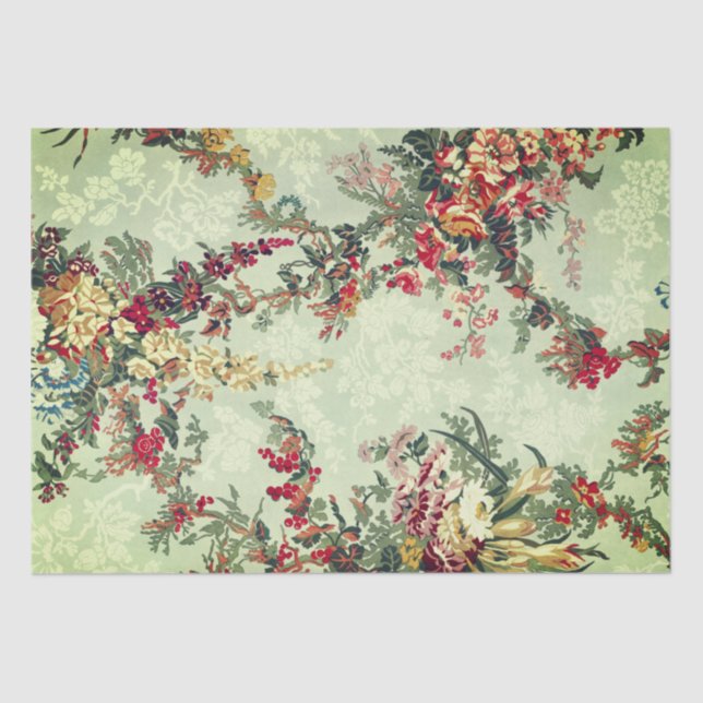 Floral Industrial arts of the 19th Century  Tissue Paper (Front)