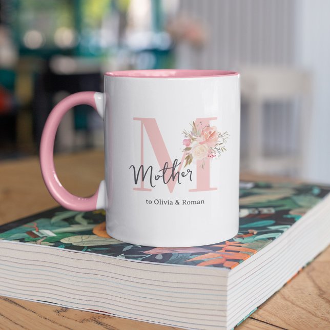 Floral Initial Mothers Mum Mug (Creator Uploaded)