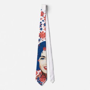 Floral Ink Lady Tie
