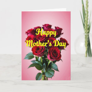 Floral Inscription Mothers Day Card