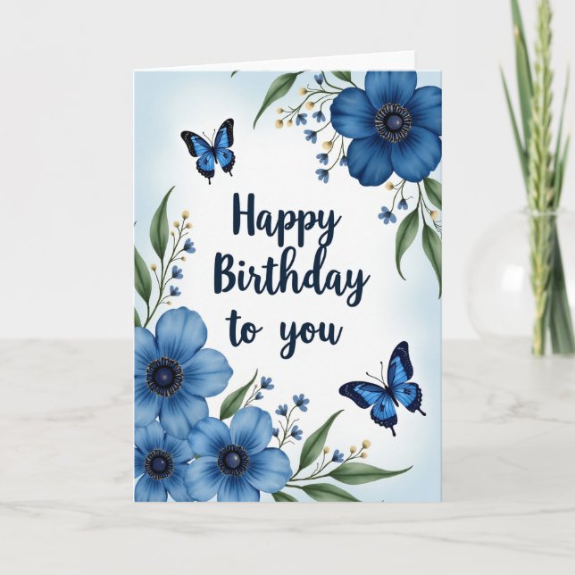 Floral Insect Birthday Card (Front)