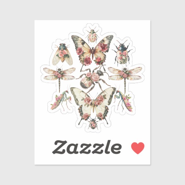 Floral Insects (Sheet)