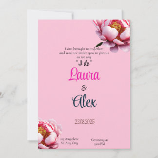 Floral Inspiration Wedding Invitation