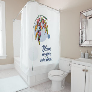 Floral Inspiration with Berries Shower Curtain