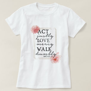Floral Inspirational Bible Verse T-Shirt
