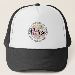 Floral Inspirational Nurse Trucker Hat