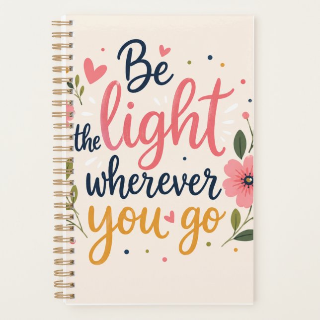 Floral Inspirational Planner Editable  (Front)