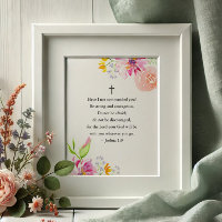 Floral Inspirational Quotes for Women Poster