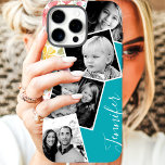 Floral Instagram Filmstrip Photo Collage Custom  iPhone 16 Pro Case<br><div class="desc">Showcase your favourite memories with this beautiful floral-themed iPhone case, featuring an Instagram-inspired filmstrip photo collage design and personalised name. Perfect for family photos, pet pictures, or cherished moments, this custom Case-Mate iPhone case combines style and protection. Add a personal touch with your name and photos for a unique, one-of-a-kind...</div>