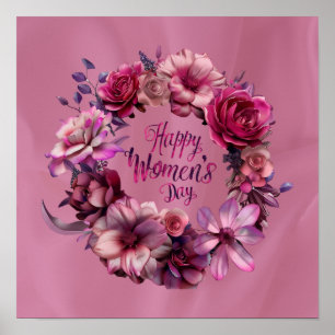 Floral International Women's Day 2025 Poster