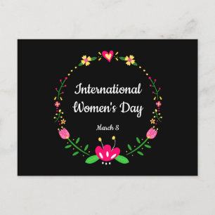 Floral International Womens Day  Postcard