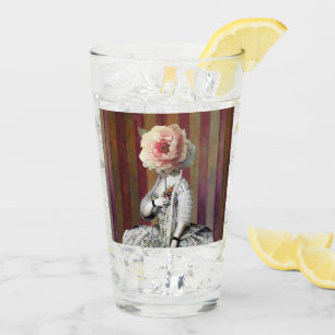 Floral Intrigue Pink Peony Mask Glass