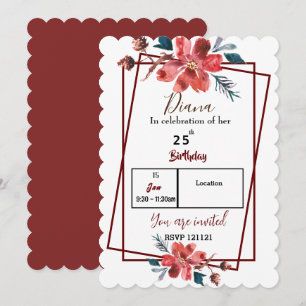 Floral invitation