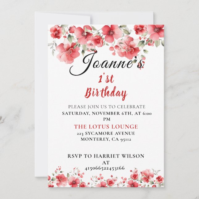 Floral Invitation (Front)