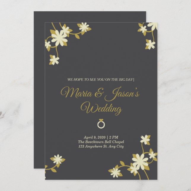 Floral Invitation (Front/Back)