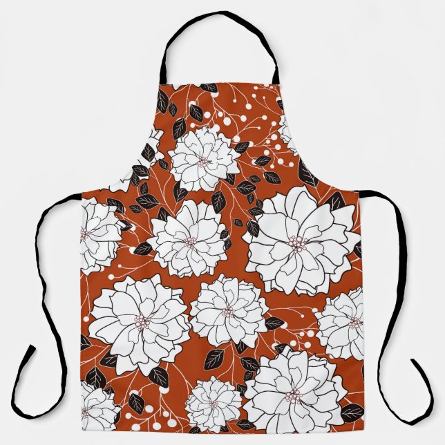 Floral Invitation: Abstract Wedding Apron (Front)
