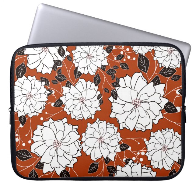 Floral Invitation: Abstract Wedding Laptop Sleeve (Front)