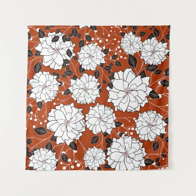 Floral Invitation: Abstract Wedding Tapestry (Front)