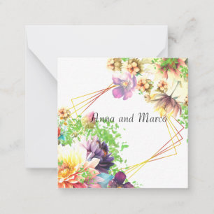 Floral Invitation on wedding