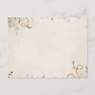 Floral invitation postcard