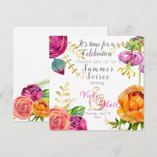 floral invite brunch party shower birthday
