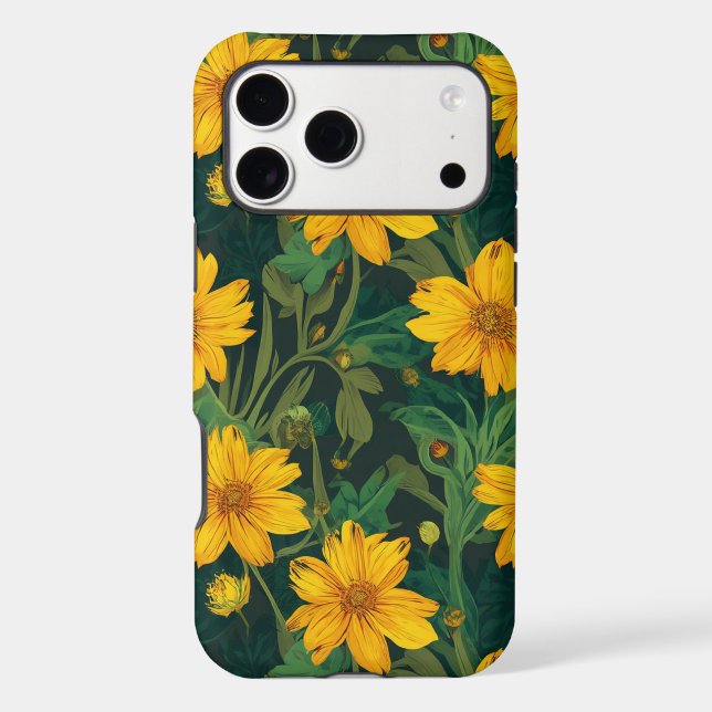 Floral IPhone 17 Pro Max Tough Cases (Back)