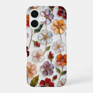 Floral iPhone Case Stained Glass Pastel Flowers