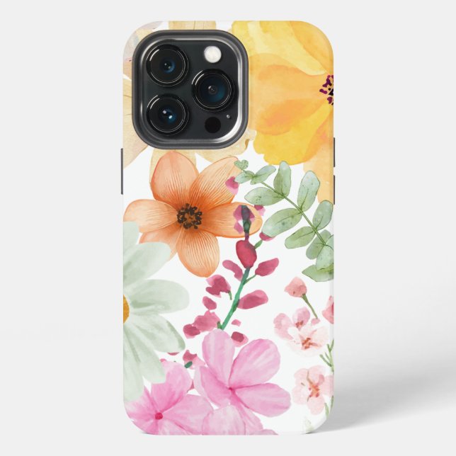 Floral iPhoneCase | Aesthetic Soft-Style iPhone Case (Back)