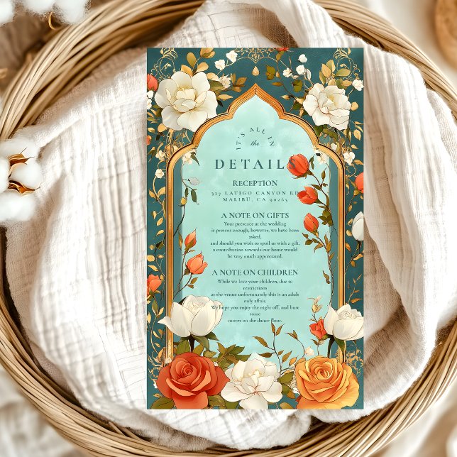 Floral Islamic Wedding Enclosure Card (Creator Uploaded)