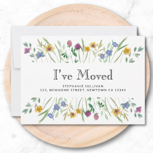 Floral I've Moved Moving Announcement