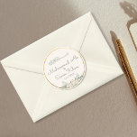 Floral Ivory Cream and Gold Islamic Muslim Wedding Classic Round Sticker<br><div class="desc">Minimal Floral Gold and Ivory Cream Islamic Muslim Wedding Favour Stickers suitable for Engagement,  Walima or Nikah– a harmonious blend of elegance,  tradition,  and contemporary design. Embrace Event with a modern twist – order yours today and begin the journey to your special day in style.</div>
