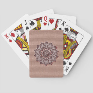 Floral Jacquard Applique Cutout DIY BG Colour Playing Cards