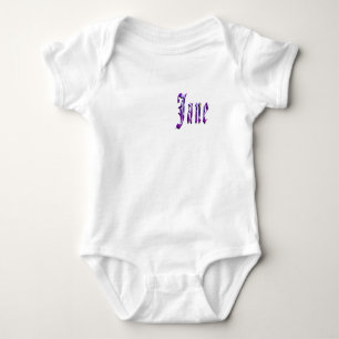 Floral "Jane" Name, Baby Bodysuit