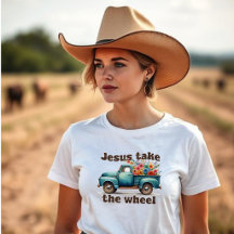 Floral Jesus Take the Wheel - Country Truck