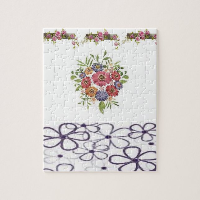 Floral Jigsaw Puzzle (Vertical)