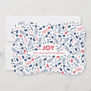 Floral Joy Patterned Holiday Card