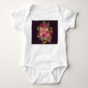 Floral Jungle Snakes Tropical Vintage Baby Bodysuit