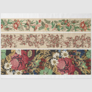 Floral Junk Journal Background Expanders Tissue Paper