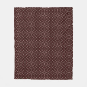 Floral Kabul Coffee Fleece Blanket