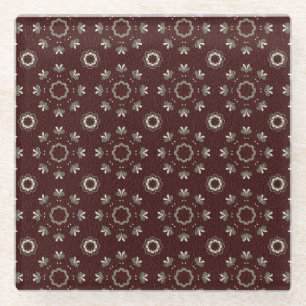 Floral Kabul Coffee Light Glass Coaster