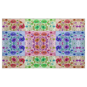 Floral Kaleidoscope  Fabric